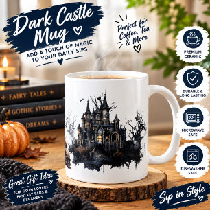 Gothic-viktorianischer Spukhaus-Frohes-Halloween-B Kaffeetasse