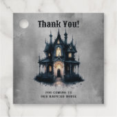 Gothic Viktorianisches Spuk House Halloween Vielen Geschenkanhänger (Vorderseite)