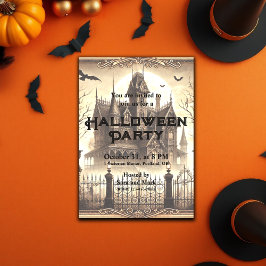 Gothic Viktorianisches Vintages Beängstigendes Hal Einladung