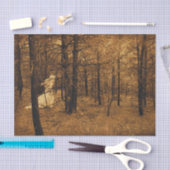 Gothic Vintag Angel Brown Forest Trees Seidenpapier (Handwerk)