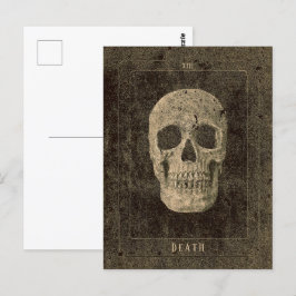 Gothic Vintag Antique Sepia Texture Skull Tarot Postkarte
