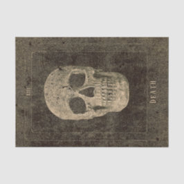 Gothic Vintag Antique Sepia Texture Skull Tarot Seidenpapier