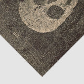 Gothic Vintag Antique Sepia Texture Skull Tarot Seidenpapier (Ausschnitt)