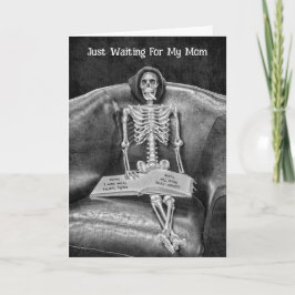 Gothic Vintag Black and White Funny Skelett Karte