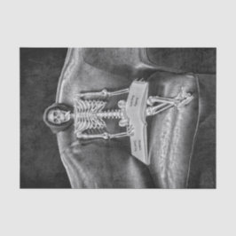 Gothic Vintag Black and White Skelett Seidenpapier