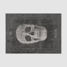 Gothic Vintag Black and White Texture Skull Tarot