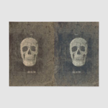 Gothic Vintag Black and White Texture Skull Tarot
