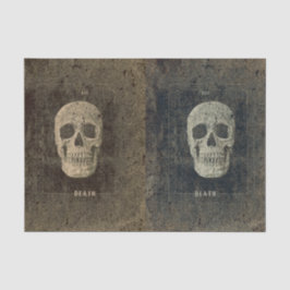 Gothic Vintag Black and White Texture Skull Tarot Seidenpapier