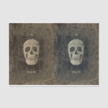 Gothic Vintag Black and White Texture Skull Tarot