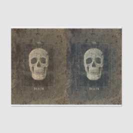 Gothic Vintag Black and White Texture Skull Tarot Seidenpapier