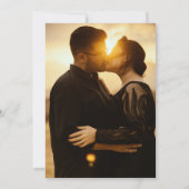 Gothic Vintag Black Arch Foto Engagement Party Einladung (Rückseite)