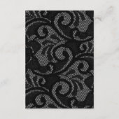 Gothic Vintag Black Blush Arch Wedding Details Begleitkarte (Rückseite)