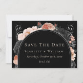 Gothic Vintag Black Blush Arch Wedding Save The Date (Vorderseite)