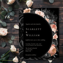 Gothic Vintag Black Blush Wedding
