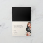 Gothic Vintag Black Blush Wedding geklappt Dankeskarte (Innenseite)