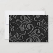 Gothic Vintag Black Blush Wedding RSVP Karte (Rückseite)