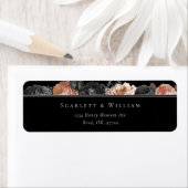 Gothic Vintag Black Blush Wedding Rücksendeadresse (Insitu)