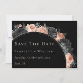 Gothic Vintag Black Blush Wedding Save The Date (Vorderseite)