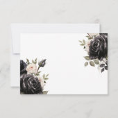 Gothic Vintag Black Dark Rose Hochzeit RSVP Karte (Rückseite)
