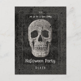 Gothic Vintag Black Skull Tarot Halloween-Party Einladungspostkarte