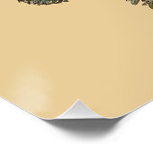 Gothic Vintag Blume Schädel und Schmetterlinge Poster (Ecke)