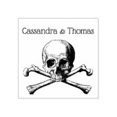 Gothic Vintag Pirate Skull and Crossbones Couple Gummistempel (Prägung)