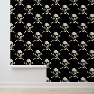 Gothic Vintag Pirate Skull and Crossbones Tapete