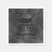 Gothic Vintag Stroller Bat Baby Shower Serviette (Vorderseite)
