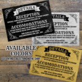 Gothic Vintag Witchy Details Hochzeit Mitteilungskarte