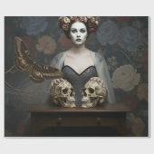 Gothic Vintage Art Design Geschenkpapier (Flach)