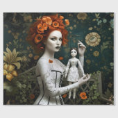 Gothic Vintage Art Design Geschenkpapier (Flach)