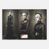 Gothic Vintage Art Design Geschenkpapier Set (Vorderseite 3)