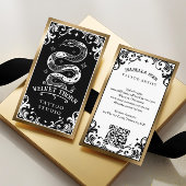 Gothic Vintage Black Gold Tattoo Artist Studio Visitenkarte