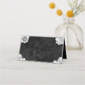 Gothic-Vintage geflochtene Platzkarte (Vorderseite)