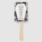 Gothic Vintage Sarg HalloHochzeitsprogramm Hand Fächer (Rückseite)