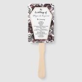 Gothic Vintage Sarg HalloHochzeitsprogramm Hand Fächer (Vorderseite)