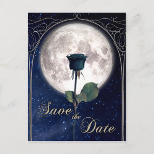Gothic, Vintage, Schwarze Rose, Dunkle Romantik, N Postkarte
