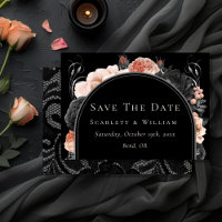 Gothic Vintage Schwarzes Erröten Bogenhochzeit