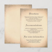 Gothic Vintage Wedding Details - Informationen Begleitkarte (Vorne/Hinten)