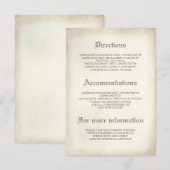 Gothic Vintage Wedding Details - Informationen Begleitkarte (Vorne/Hinten)