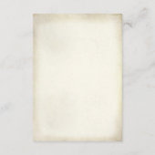 Gothic Vintage Wedding Details - Informationen Begleitkarte (Rückseite)