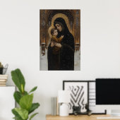 Gothic Virgin Mary and Jesus Art Christian Poster (Heimbüro)