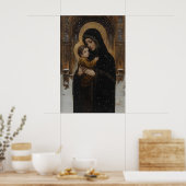 Gothic Virgin Mary and Jesus Art Christian Poster (Küche)