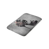 Gothic Vogue | Mute Pastel Rose Mode Stiletto Badematte (Schrägansicht)