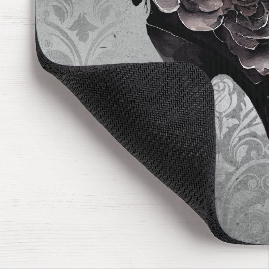 Gothic Vogue | Mute Pastel Rose Mode Stiletto Mousepad (Ecke)