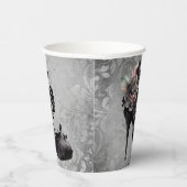 Gothic Vogue | Mute Pastel Rose Mode Stiletto Pappbecher (Rechts)