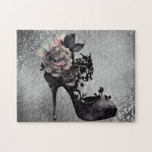 Gothic Vogue   Mute Pastel Rose Mode Stiletto Puzzle