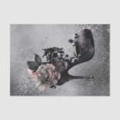 Gothic Vogue | Mute Pastel Rose Mode Stiletto Seidenpapier (Vorderseite)