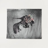 Gothic Vogue | Mute Pastel Rose Mode Stiletto Wandteppich (Vorderseite (Horizontal))