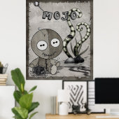 Gothic Voodoo Doll Folk Art Poster (Heimbüro)
